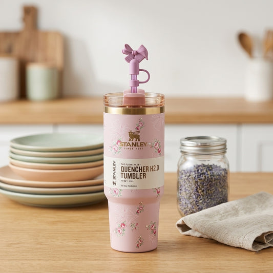 STANLEY Quencher H2.0 Tumbler 40 oz - Light Pink Edition
